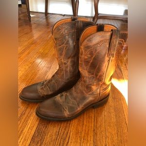 Lucchese cowboy boots.